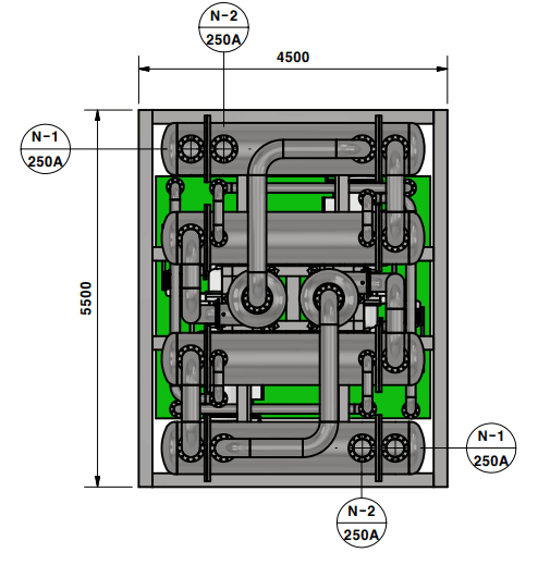 Indirect dryer CAD drawing by GENEQ